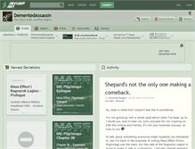 Tablet Screenshot of dementedassassin.deviantart.com