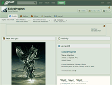 Tablet Screenshot of exiledprophet.deviantart.com