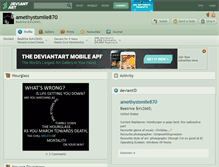 Tablet Screenshot of amethystsmile870.deviantart.com