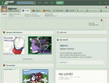 Tablet Screenshot of digimon.deviantart.com