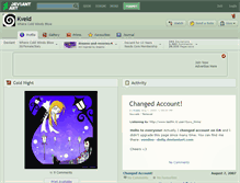 Tablet Screenshot of kveld.deviantart.com