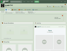 Tablet Screenshot of kwade1741.deviantart.com