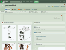 Tablet Screenshot of consciousobject.deviantart.com