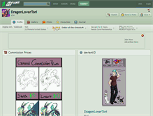 Tablet Screenshot of dragonlovertori.deviantart.com