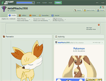 Tablet Screenshot of metalpikachu3500.deviantart.com