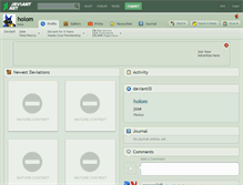 Tablet Screenshot of holom.deviantart.com