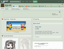 Tablet Screenshot of ninja-club.deviantart.com