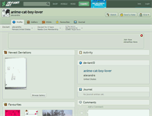 Tablet Screenshot of anime-cat-boy-lover.deviantart.com