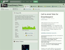 Tablet Screenshot of dreamkeepers-fans.deviantart.com