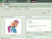 Tablet Screenshot of lolalita264.deviantart.com
