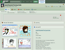 Tablet Screenshot of dontrunwithcrayons.deviantart.com