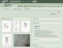 Tablet Screenshot of haku100.deviantart.com