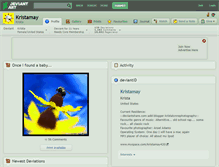 Tablet Screenshot of kristamay.deviantart.com