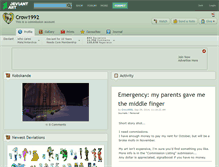 Tablet Screenshot of crow1992.deviantart.com