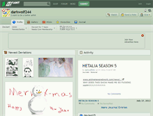 Tablet Screenshot of darkwolf244.deviantart.com
