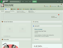 Tablet Screenshot of krory-arystar.deviantart.com