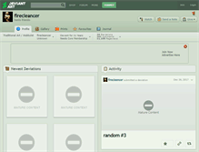 Tablet Screenshot of firecleancer.deviantart.com