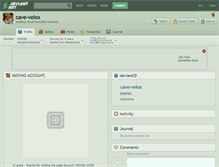 Tablet Screenshot of cave-velox.deviantart.com