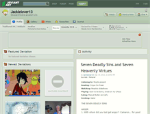 Tablet Screenshot of jacklelover13.deviantart.com