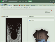Tablet Screenshot of maxf.deviantart.com