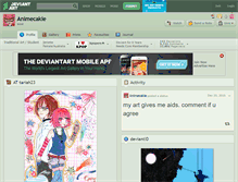 Tablet Screenshot of animecakie.deviantart.com