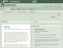 Tablet Screenshot of cloudierthunder.deviantart.com