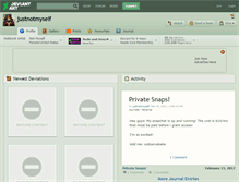 Tablet Screenshot of justnotmyself.deviantart.com