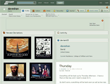 Tablet Screenshot of daveshan.deviantart.com