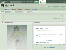Tablet Screenshot of cat-on-board.deviantart.com