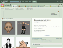 Tablet Screenshot of lumae-el.deviantart.com