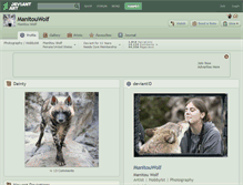 Tablet Screenshot of manitouwolf.deviantart.com