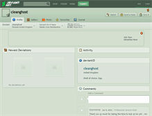 Tablet Screenshot of cleanghost.deviantart.com