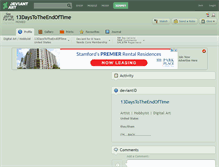 Tablet Screenshot of 13daystotheendoftime.deviantart.com
