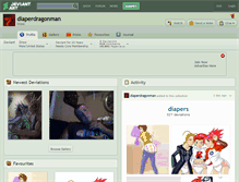 Tablet Screenshot of diaperdragonman.deviantart.com