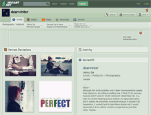 Tablet Screenshot of dearwinter.deviantart.com