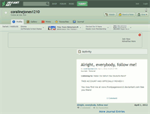 Tablet Screenshot of coralinejones1210.deviantart.com