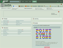 Tablet Screenshot of kacyninja.deviantart.com