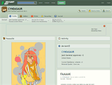 Tablet Screenshot of cyndasaur.deviantart.com