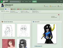 Tablet Screenshot of lilmonster23.deviantart.com
