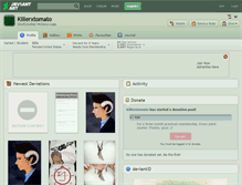 Tablet Screenshot of killerxtomato.deviantart.com
