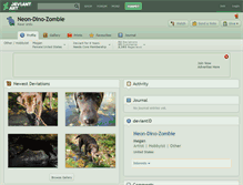 Tablet Screenshot of neon-dino-zombie.deviantart.com
