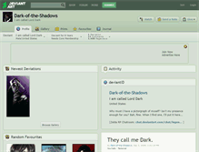 Tablet Screenshot of dark-of-the-shadows.deviantart.com