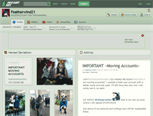 Tablet Screenshot of featherwind21.deviantart.com