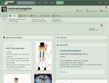 Tablet Screenshot of clockworkorangefans.deviantart.com