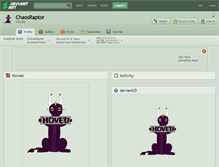 Tablet Screenshot of chaosraptor.deviantart.com