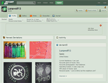 Tablet Screenshot of lunawolf13.deviantart.com