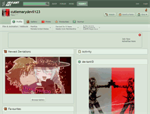 Tablet Screenshot of cutiemarydevil123.deviantart.com