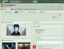 Tablet Screenshot of explodingsasuno.deviantart.com