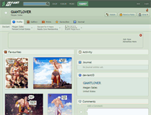 Tablet Screenshot of giantlover.deviantart.com