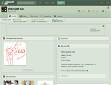 Tablet Screenshot of chocolate-cat.deviantart.com